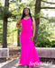 Sexy Gummy Pink Spaghetti Straps Sleeveless Mermaid Floor Length Prom Dress, PD01095