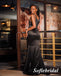 Sexy Mismatched Black Soft Satin Sleeveless Mermaid Floor Length Bridesmaid Dresses, SFWG00599