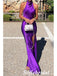 Sexy Soft Satin Halter Sleeveless Mermaid Long Prom Dresses, PD01005