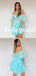 Sexy Tulle Off Shoulder A-Line Mini Dresses/ Homecoming Dresses, HD0268