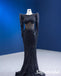Sexy Black Long Sleeves Mermaid Long Dress Prom Dress With Beading, PD01120