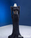 Sexy Black Long Sleeves Mermaid Long Dress Prom Dress With Beading, PD01120
