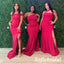 Mismatched Soft Satin Side Slit Mermaid Floor Length Bridesmaid Dresses, SFWG00570