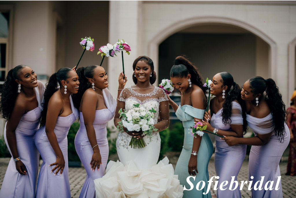 Sexy Soft Satin And Tulle One Shoulder Sleeveless Mermaid Floor Length Bridesmaid Dresses, SFWG00555