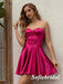 Sexy Soft Satin Sweetheart V-Neck A-Line Mini Dresses/ Homecoming Dresses, HD0264