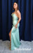 Sexy Soft Satin Spaghetti Straps V-Neck Sleeveless Side-Slit Mermaid Long Prom Dresses, PD0956