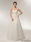 Sweetheart Floor-length Lace Simple Cheap Wedding Dresses, WD0461