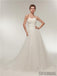 Sweetheart Ivory Tulle Lace up back Wedding Dresses With Train, WD0458