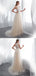 Halter Sleeveless See-though Lace Beading Long Tulle Wedding Dresses, WD0467
