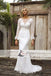 Long Sleeve See Through Lace Mermaid V-back Wedding Dresses, Romantic Bridal Gown, WD0248