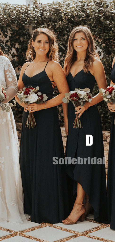 Mismatched Simple V-neck Long Bridesmaid Dresses Online,SFWG00393