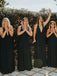 Mismatched Simple V-neck Long Bridesmaid Dresses Online,SFWG00393