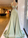 Gorgeous Satin Spaghetti Sptraps Sleeveless Mermiad Long Prom Dresses With Rhinestone And Beading,SFPD0509