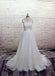 Cheap Lace Straps Scoop Tulle A-line Wedding Dresses Online, WD370