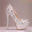 High Heels Handmade Fully Rhinestone Pointed Toe Crystal Wedding Shoes, S031