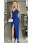 Sexy Sequin Spaghetti Straps V-Neck Sleeveless Side Slit Mermaid Long Prom Dresses,PD0748