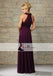 Purple Chiffon Bridesmaid Dresses, Long Bridesmaid Dresses, Cheap Bridesmaid Dresses, PD0496