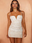 Charming Lace V-Neck Spaghetti Straps Mini Homecoming Dresses,HD0197