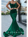 Mermaid V-Neck Spaghetti Straps Simple Long Prom Dresses,SFPD0022