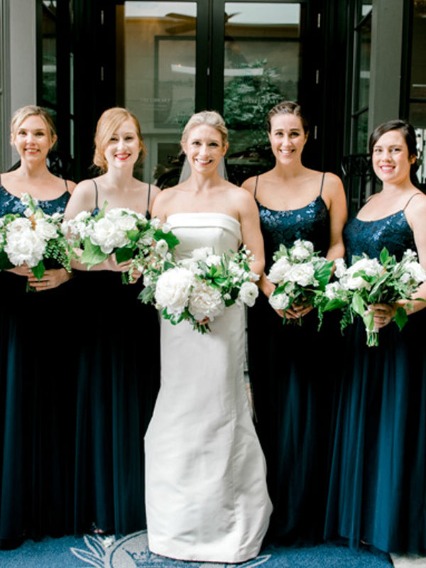 Simple Spaghetti Straps Cheap Bridesmaid Dresses,SFWG0032