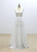 Simple V Neck Lace Cheap A-line Wedding Dresses Online, WD371