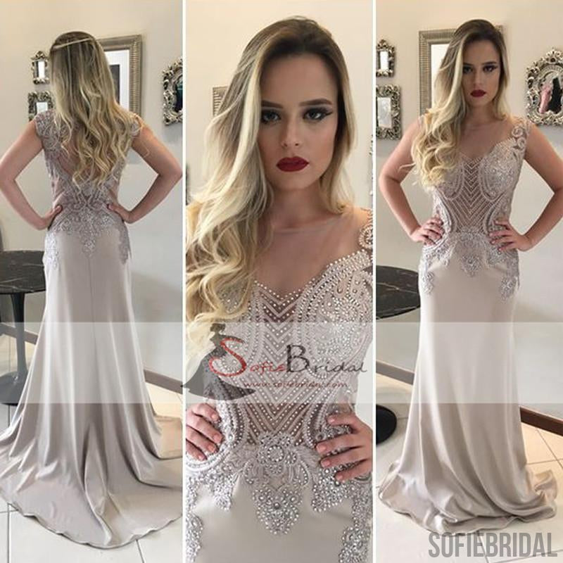 Luxury Rhinestone Beaded Prom Dresses, Mermaid Long Prom Dresses, Prom Dresses, PD0412