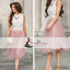 Sleeveless Lace Tulle Short Prom Dresses, Lovely 2 Pieces Homecoming Dress, Homecoming Dresses, SF0093
