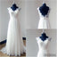 Cap Sleeve V Neck Lace Simple Cheap Beach Wedding Dresses, WD321
