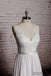 Simple Lace V Neck Cheap Beach Wedding Dresses Online, WD384