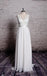 Simple Lace V Neck Cheap Beach Wedding Dresses Online, WD384