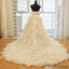 Strapless Organza A-line Ruffle Custom Wedding Dresses Online, WD358