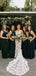 Gorgeous V-neck V-back Long Mermaid Shinny Wedding Dresses With Train, WD0209