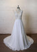 Sexy Backless See Through Lace V Neck A-line Cheap Beach Wedding Dresses Online, WD387