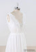 Elegant Unique V Neck Cheap Beach Wedding Dresses Online, WD374