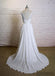 Lace Cap Sleeves V Neck Cheap Beach Wedding Dresses Online, WD375