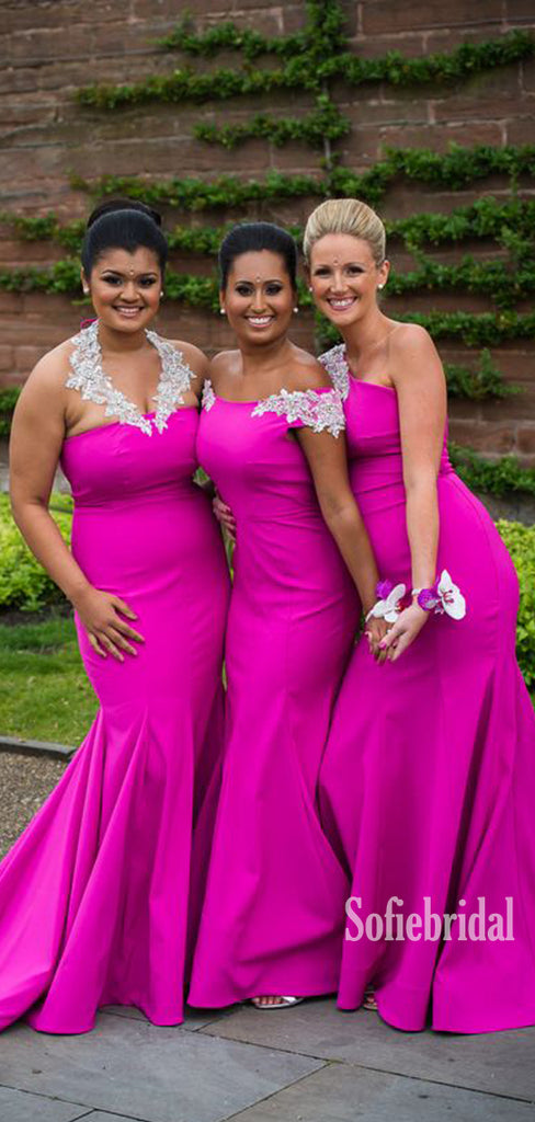 Sexy Mermaid Satin Floor-length Cheap Bridesmaid Dresses,SFWG00347