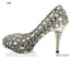 Sparkly Crystal High Heels Pointed Toe Rhinestone Wedding Bridal Shoes, S023