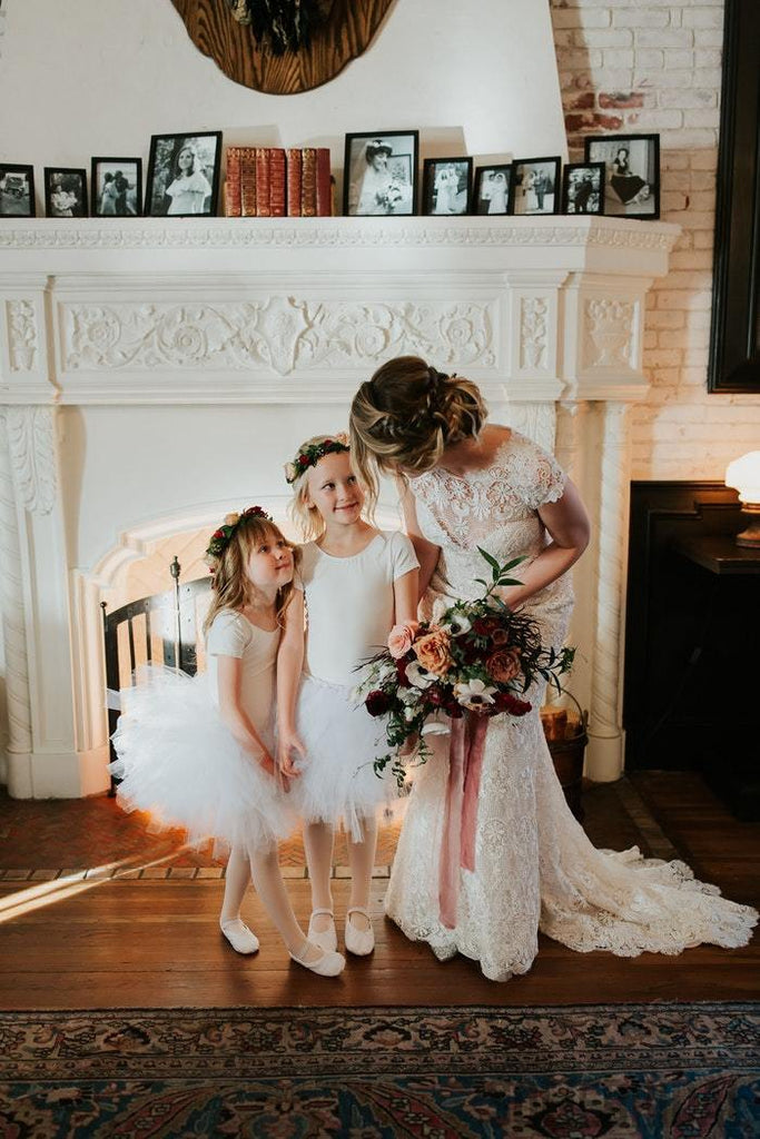 Mermaid Full Lace Open-back Cap Sleeves Wedding Dresses, WD0309