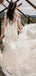 Mermaid High Neck Tassels Open Back Long Wedding Dresses With Lace,SFWD0008