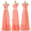 Beautiful Beading Cap Sleeve Sweet Heart Chiffon Inexpensive Long Bridesmaid Dresses, Simple Cheap Prom Dress, WG14