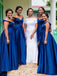 Sexy Off-shoulder A-line Side Slit Cheap Bridesmaid Dresses,SFWG00349