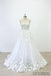 Strapless Lace See Through Beaded A-line Unique Wedding Dresses Online, WD391