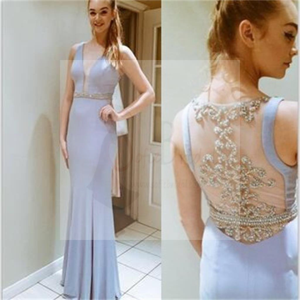 Deep V-Neck Prom Dresses, Side Slit Prom Dresses, Pretty Dresses, See-through Back Prom Dresses, Cocktail Prom Dresses, Evening Dresses, Long Prom Dress, Prom Dresses Online