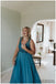 A-line V-neck Sleeveless Appliques Beading Long Bridesmaid Dresses , BD1084
