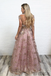 A-line Floor-length Cap Sleeves Appliques And Beading Long Prom Dresses, PD0123