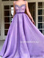 A-line Spaghetti Straps Sweetheart Appliques Long Prom Dresses, PD0128