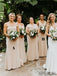 Sheath Floor-length V-neck Sweetheart Long Simple Bridesmaid Dresses, BD1078