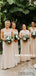 Sheath Floor-length V-neck Sweetheart Long Simple Bridesmaid Dresses, BD1078
