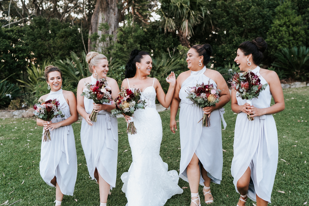 Sheath Halter Sleeveless Short Chiffon Bridesmaid Dresses With Split, BD1106