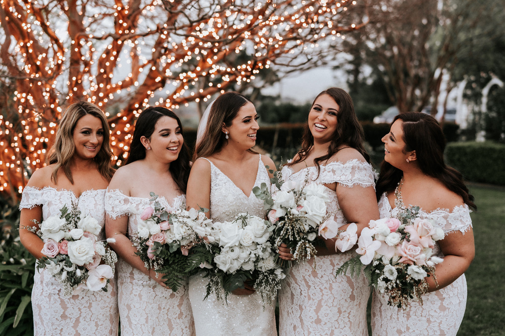 Mermaid Off-shoulder Sleeveless Lace Long Bridesmaid Dresses, BD1116